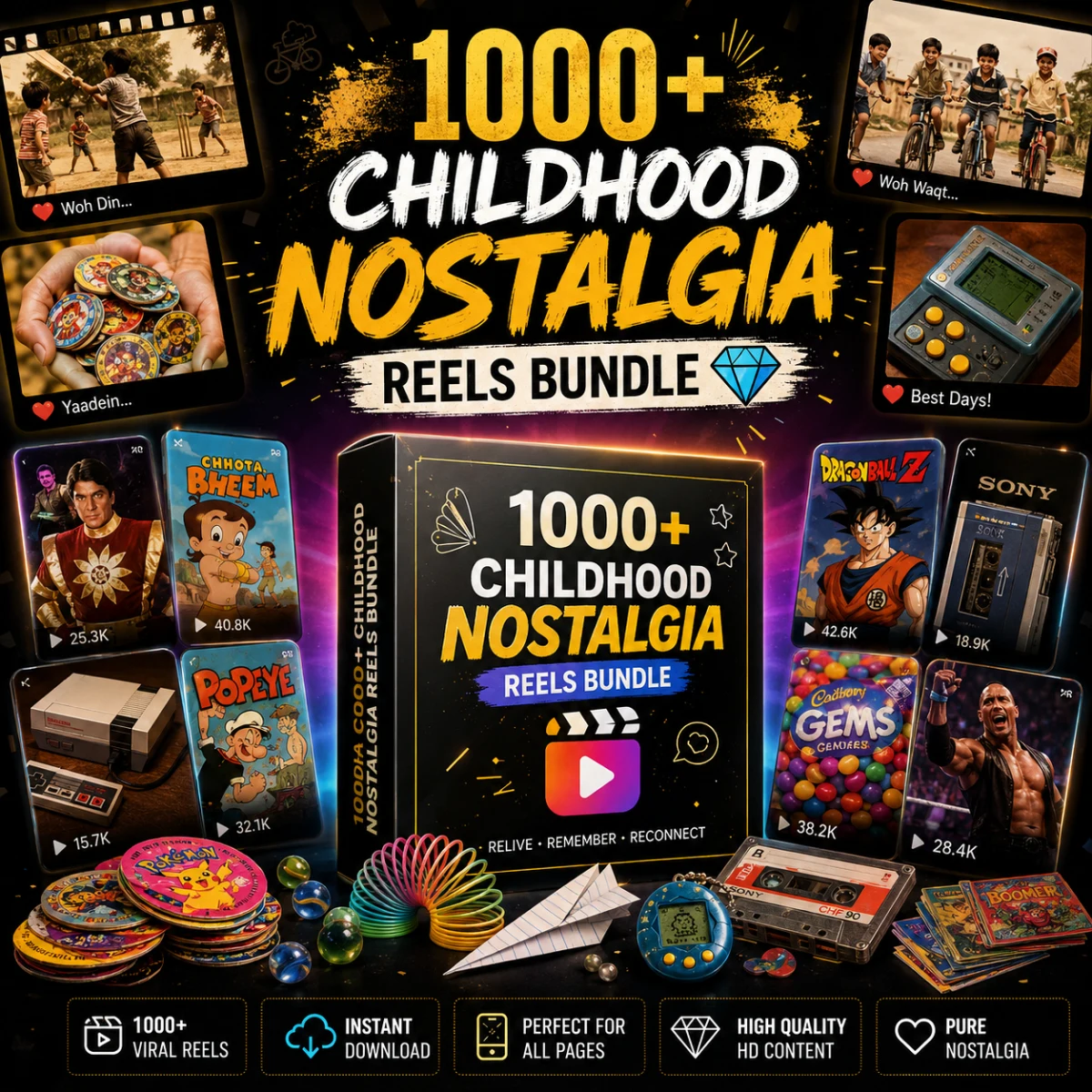 1000+ Childhood Nostalgia Reels Bundle 💎