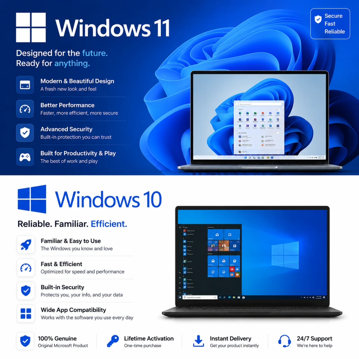 Windows 10 Pro & Windows 11 Pro Activation Key (Lifetime)