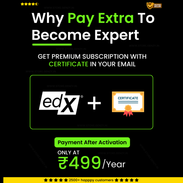 EdX Premium Subscription with Certificate – 1 Year Access